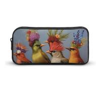 DWVTFSM Animal Party Pencil Case Pen Bag Large Capacity Cute Pencil Pouch Makeup Cosmetic Bag for Women Men