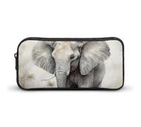DWVTFSM Animals Cute Elephant Pencil Case Pen Bag Large Capacity Cute Pencil Pouch Makeup Cosmetic Bag for Women Men