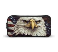 DWVTFSM Bald Eagle Pencil Case Pen Bag Large Capacity Cute Pencil Pouch Makeup Cosmetic Bag for Women Men