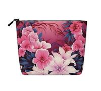 Dwvtfsm Beautiful Floral Makeup Bag For Women, Waterproof Linen Travel Cosmetic Organizer Lightweight Zipper Travel Toiletry Bag Organizer Makeup Brushes Storage Bag