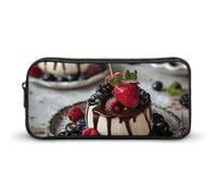 DWVTFSM Chocolate Cheese Cake Pencil Case Pen Bag Large Capacity Cute Pencil Pouch Makeup Cosmetic Bag for Women Men