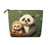 Dwvtfsm Cute Animal And Sloth Makeup Bag For Women, Waterproof Linen Travel Cosmetic Organizer Lightweight Zipper Travel Toiletry Bag Organizer Makeup Brushes Storage Bag