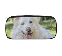 DWVTFSM Cute Animal Lying on The Grass Large Pencil Bag Waterproof Cute Pen Case Travel Cosmetic Leather Makeup Bag Organizer Pen Holder for Men Women