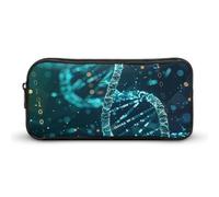 DWVTFSM DNA Double Helix Pencil Case Pen Bag Large Capacity Cute Pencil Pouch Makeup Cosmetic Bag for Women Men