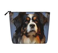 Dwvtfsm Dog Makeup Bag For Women, Waterproof Linen Travel Cosmetic Organizer Lightweight Zipper Travel Toiletry Bag Organizer Makeup Brushes Storage Bag