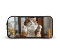 DWVTFSM Extremely Fat Cat Pencil Case Pen Bag Large Capacity Cute Pencil Pouch Makeup Cosmetic Bag for Women Men
