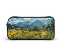 DWVTFSM Flowers And Green Plants Pencil Case Pen Bag Large Capacity Cute Pencil Pouch Makeup Cosmetic Bag for Women Men