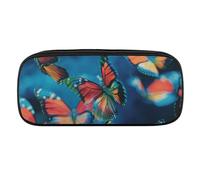 DWVTFSM Flying in The Air Large Pencil Bag Waterproof Cute Pen Case Travel Cosmetic Leather Makeup Bag Organizer Pen Holder for Men Women