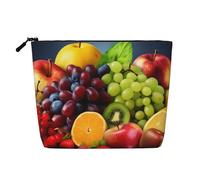Dwvtfsm Fruits Makeup Bag For Women, Waterproof Linen Travel Cosmetic Organizer Lightweight Zipper Travel Toiletry Bag Organizer Makeup Brushes Storage Bag