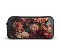DWVTFSM Garland Made of Flowers Pencil Case Pen Bag Large Capacity Cute Pencil Pouch Makeup Cosmetic Bag for Women Men