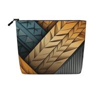 Dwvtfsm Geometric Patterns Makeup Bag For Women, Waterproof Linen Travel Cosmetic Organizer Lightweight Zipper Travel Toiletry Bag Organizer Makeup Brushes Storage Bag