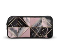 DWVTFSM Gold Line Pattern Style Pencil Case Pen Bag Large Capacity Cute Pencil Pouch Makeup Cosmetic Bag for Women Men