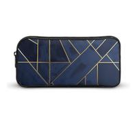 DWVTFSM Gold Line Style Pencil Case Pen Bag Large Capacity Cute Pencil Pouch Makeup Cosmetic Bag for Women Men