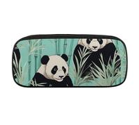 DWVTFSM Green Large Pencil Bag Waterproof Cute Pen Case Travel Cosmetic Leather Makeup Bag Organizer Pen Holder for Men Women