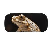 DWVTFSM Heavy Industry Frog Large Pencil Bag Waterproof Cute Pen Case Travel Cosmetic Leather Makeup Bag Organizer Pen Holder for Men Women