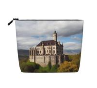 Dwvtfsm Historical Monuments Of Armenia Makeup Bag For Women, Waterproof Linen Travel Cosmetic Organizer Lightweight Zipper Travel Toiletry Bag Organizer Makeup Brushes Storage Bag