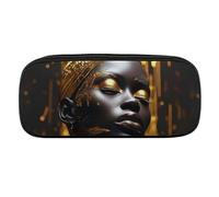 DWVTFSM Jewelry for Black People Large Pencil Bag Waterproof Cute Pen Case Travel Cosmetic Leather Makeup Bag Organizer Pen Holder for Men Women