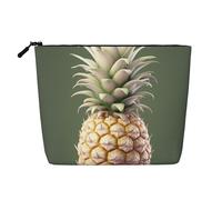 Dwvtfsm Lovely Pineapple Makeup Bag For Women, Waterproof Linen Travel Cosmetic Organizer Lightweight Zipper Travel Toiletry Bag Organizer Makeup Brushes Storage Bag