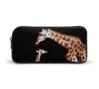 DWVTFSM Mother Baby Giraffe Pencil Case Pen Bag Large Capacity Cute Pencil Pouch Makeup Cosmetic Bag for Women Men