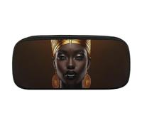 DWVTFSM Mysterious Beauty Large Pencil Bag Waterproof Cute Pen Case Travel Cosmetic Leather Makeup Bag Organizer Pen Holder for Men Women