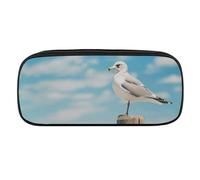 DWVTFSM Perched on Wooden Pillar Large Pencil Bag Waterproof Cute Pen Case Travel Cosmetic Leather Makeup Bag Organizer Pen Holder for Men Women