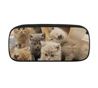 DWVTFSM Play with Blocks Large Pencil Bag Waterproof Cute Pen Case Travel Cosmetic Leather Makeup Bag Organizer Pen Holder for Men Women