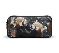 DWVTFSM Playing in The Snow Pencil Case Pen Bag Large Capacity Cute Pencil Pouch Makeup Cosmetic Bag for Women Men