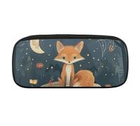 DWVTFSM Sitting on A Tree Stump Large Pencil Bag Waterproof Cute Pen Case Travel Cosmetic Leather Makeup Bag Organizer Pen Holder for Men Women