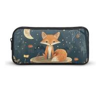 DWVTFSM Sitting on A Tree Stump Pencil Case Pen Bag Large Capacity Cute Pencil Pouch Makeup Cosmetic Bag for Women Men