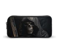 DWVTFSM Skeleton in Robe Pencil Case Pen Bag Large Capacity Cute Pencil Pouch Makeup Cosmetic Bag for Women Men