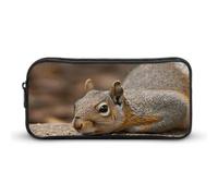 DWVTFSM Squirrel Just Laying Pencil Case Pen Bag Large Capacity Cute Pencil Pouch Makeup Cosmetic Bag for Women Men