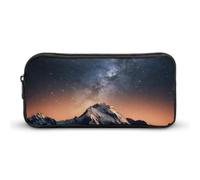 DWVTFSM Starry Night The Mountains Pencil Case Pen Bag Large Capacity Cute Pencil Pouch Makeup Cosmetic Bag for Women Men