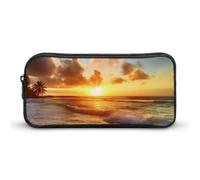DWVTFSM Sunset Scenery Pencil Case Pen Bag Large Capacity Cute Pencil Pouch Makeup Cosmetic Bag for Women Men