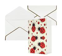 DWVTFSM Thank You Card with Envelopes Greetings Cards for All Occasions Happy Birthday Wedding Thinking of You Card Red Ladybug Blank Note Cards 4x6