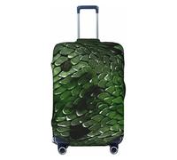 DWVTFSM Travel Luggage Cover Elastic Anti-Scratch Suitcase Protector Washable Travel Suitcase Cover Green Snake Luggage Protector Fits 18-32 Inch Suitcase, Black, S