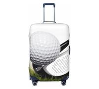DWVTFSM Travel Luggage Cover Elastic Anti-Scratch Suitcase Protector Washable Travel Suitcase Cover Golf Club Luggage Protector Fits 18-32 Inch Suitcase, Black, M