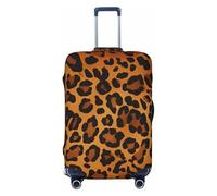 DWVTFSM Travel Luggage Cover Elastic Anti-Scratch Suitcase Protector Washable Travel Suitcase Cover Leopard Luggage Protector Fits 18-32 Inch Suitcase, Black, XL