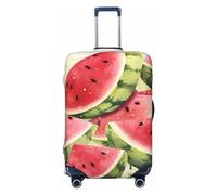 DWVTFSM Travel Luggage Cover Elastic Anti-Scratch Suitcase Protector Washable Travel Suitcase Cover Watermelon Fresh Fruit Luggage Protector Fits 18-32 Inch Suitcase, Black, S