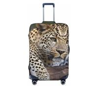 DWVTFSM Travel Luggage Cover Elastic Anti-Scratch Suitcase Protector Washable Travel Suitcase Cover Leopard Resting On A Tree Luggage Protector Fits 18-32 Inch Suitcase, Black, S