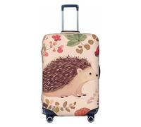 DWVTFSM Travel Luggage Cover Elastic Anti-Scratch Suitcase Protector Washable Travel Suitcase Cover Lovely Hedgehog Luggage Protector Fits 18-32 Inch Suitcase, Black, XL