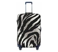 DWVTFSM Travel Luggage Cover Elastic Anti-Scratch Suitcase Protector Washable Travel Suitcase Cover Black And White Zebra Print Luggage Protector Fits 18-32 Inch Suitcase, Black, S