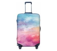 DWVTFSM Travel Luggage Cover Elastic Anti-Scratch Suitcase Protector Washable Travel Suitcase Cover Watercolor Background Luggage Protector Fits 18-32 Inch Suitcase, Black, XL