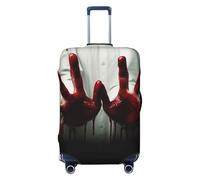 DWVTFSM Travel Luggage Cover Elastic Anti-Scratch Suitcase Protector Washable Travel Suitcase Cover Bloody Hands Luggage Protector Fits 18-32 Inch Suitcase, Black, XL
