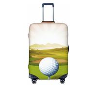 DWVTFSM Travel Luggage Cover Elastic Anti-Scratch Suitcase Protector Washable Travel Suitcase Cover Golf Sport Luggage Protector Fits 18-32 Inch Suitcase, Black, L