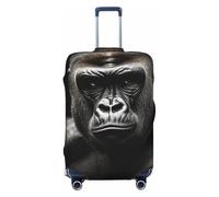 DWVTFSM Travel Luggage Cover Elastic Anti-Scratch Suitcase Protector Washable Travel Suitcase Cover Male Gorilla Luggage Protector Fits 18-32 Inch Suitcase, Black, XL
