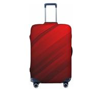DWVTFSM Travel Luggage Cover Elastic Anti-Scratch Suitcase Protector Washable Travel Suitcase Cover Red Stripe Luggage Protector Fits 18-32 Inch Suitcase, Black, S