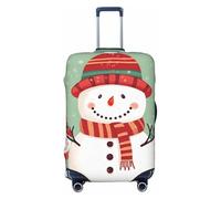 DWVTFSM Travel Luggage Cover Elastic Anti-Scratch Suitcase Protector Washable Travel Suitcase Cover Merry Christmas Cute Snowman Luggage Protector Fits 18-32 Inch Suitcase, Black, XL