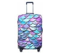 DWVTFSM Travel Luggage Cover Elastic Anti-Scratch Suitcase Protector Washable Travel Suitcase Cover Watercolor Mermaid Luggage Protector Fits 18-32 Inch Suitcase, Black, XL