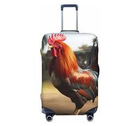 DWVTFSM Travel Luggage Cover Elastic Anti-Scratch Suitcase Protector Washable Travel Suitcase Cover Proud Rooster Luggage Protector Fits 18-32 Inch Suitcase, Black, M
