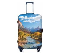 DWVTFSM Travel Luggage Cover Elastic Anti-Scratch Suitcase Protector Washable Travel Suitcase Cover Zion National Park Luggage Protector Fits 18-32 Inch Suitcase, Black, XL